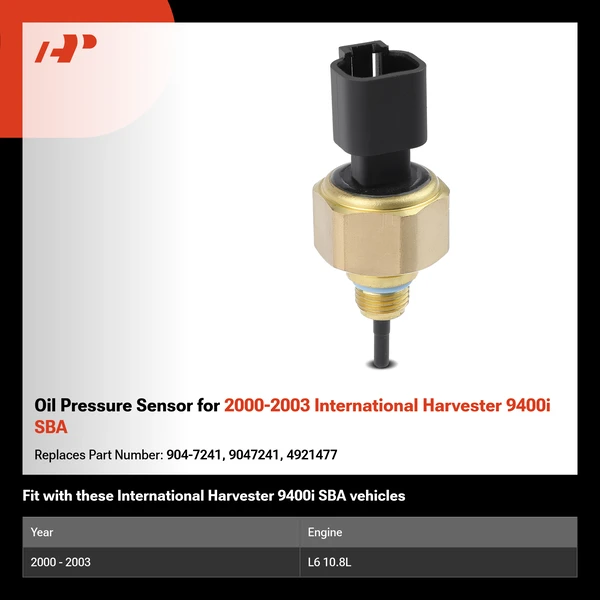 Oil Pressure Sensor for 2000-2003 International Harvester 9400i SBA