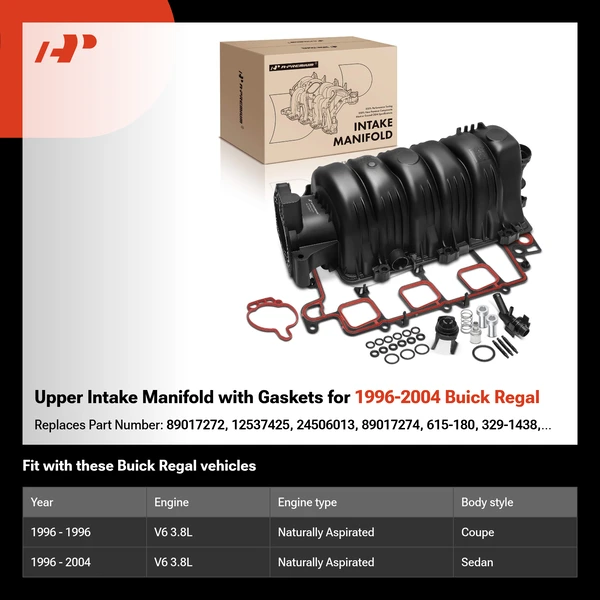 Upper Intake Manifold with Gaskets for 1996-2004 Buick Regal