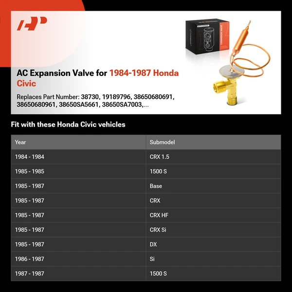 AC Expansion Valve for 1984-1987 Honda Civic
