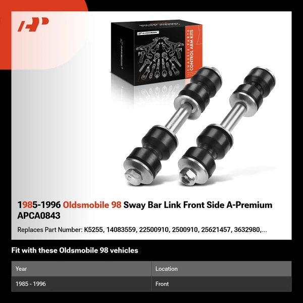 1985-1996 Oldsmobile 98 Sway Bar Link Front Side A-Premium APCA0843