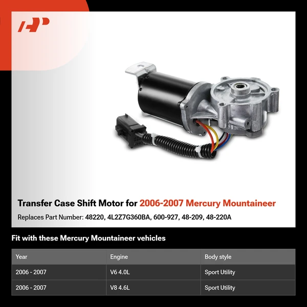 Transfer Case Shift Motor for 2006-2007 Mercury Mountaineer