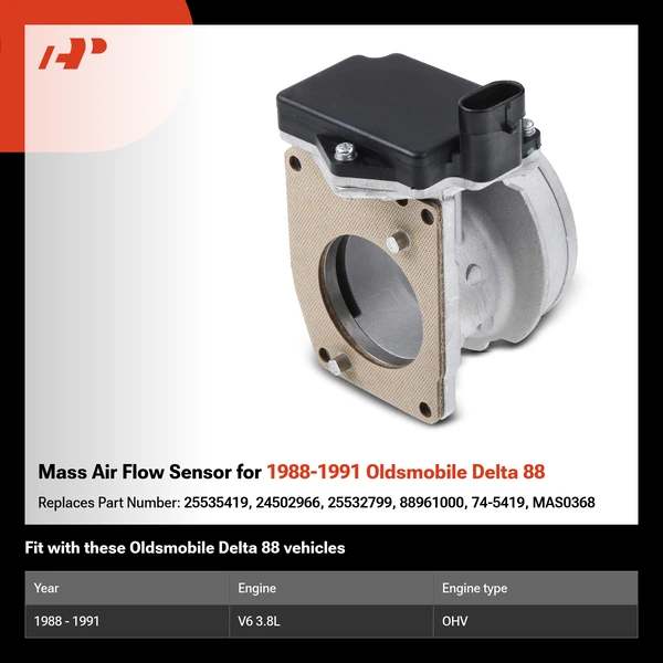 Mass Air Flow Sensor for 1988-1991 Oldsmobile Delta 88