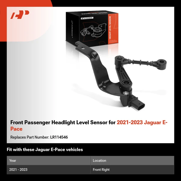 Front Passenger Headlight Level Sensor for 2021-2023 Jaguar E-Pace