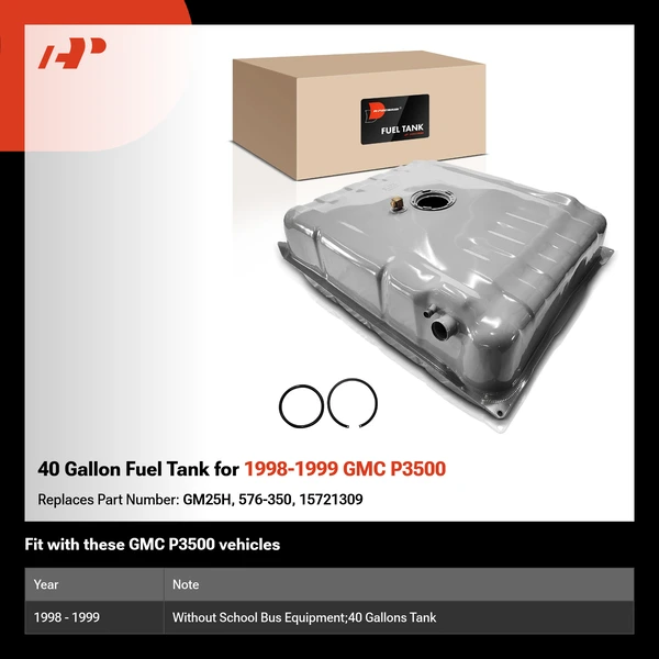 40 Gallon Fuel Tank for 1998-1999 GMC P3500