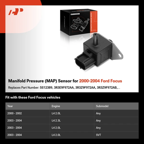 Manifold Pressure (MAP) Sensor for 2000-2004 Ford Focus