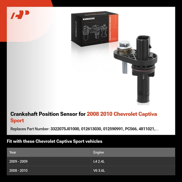 Crankshaft Position Sensor for 2008 2010 Chevrolet Captiva Sport