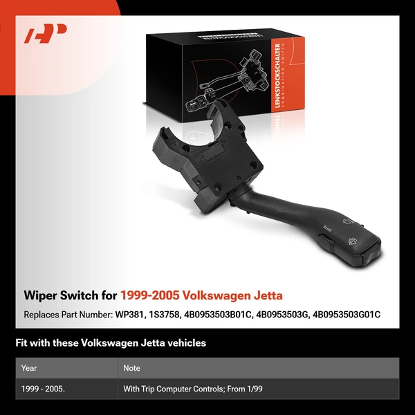 Wiper Switch for 1999-2005 Volkswagen Jetta