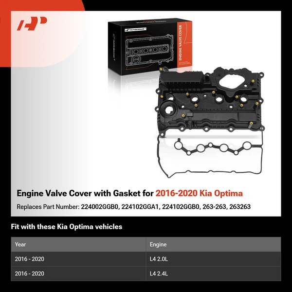 Engine Valve Cover with Gasket for 2016-2020 Kia Optima