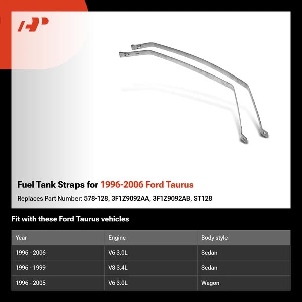 Fuel Tank Straps for 1996-2006 Ford Taurus