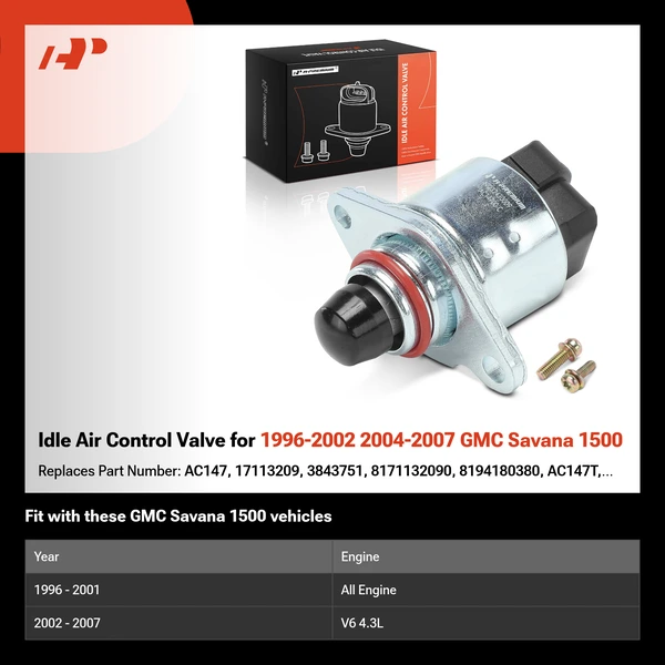 Idle Air Control Valve for 1996-2002 2004-2007 GMC Savana 1500