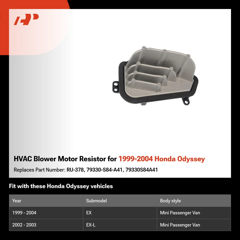 HVAC Blower Motor Resistor for 1999-2004 Honda Odyssey
