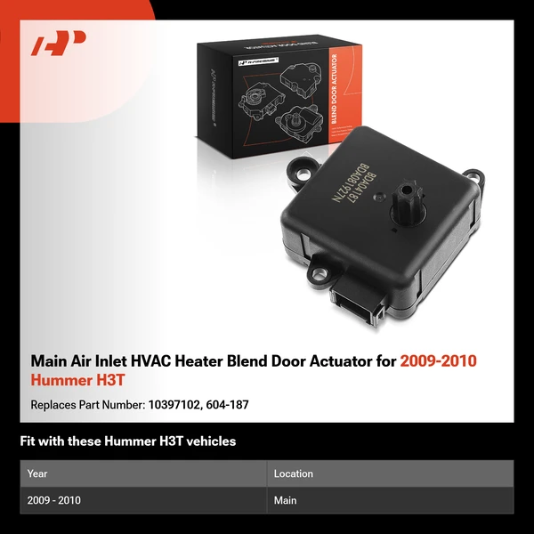 Main Air Inlet HVAC Heater Blend Door Actuator for 2009-2010 Hummer H3T