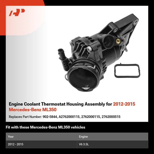 Engine Coolant Thermostat Housing Assembly for 2012-2015 Mercedes-Benz ML350