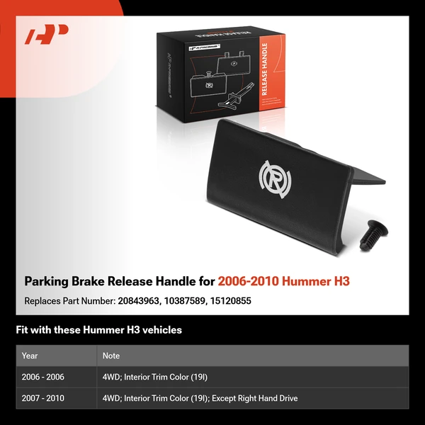 Parking Brake Release Handle for 2006-2010 Hummer H3