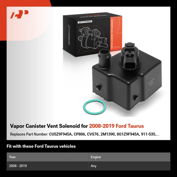 Vapor Canister Vent Solenoid for 2008-2019 Ford Taurus