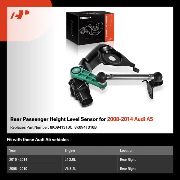 Rear Passenger Height Level Sensor for 2008-2014 Audi A5