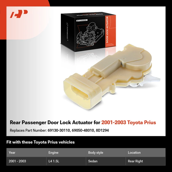 Rear Passenger Door Lock Actuator for 2001-2003 Toyota Prius