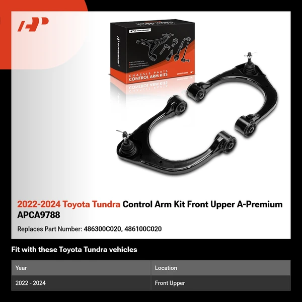 2022-2024 Toyota Tundra Control Arm Kit Front Upper A-Premium APCA9788