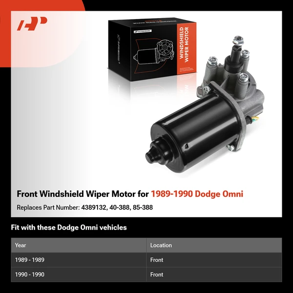 Front Windshield Wiper Motor  for 1989-1990 Dodge Omni