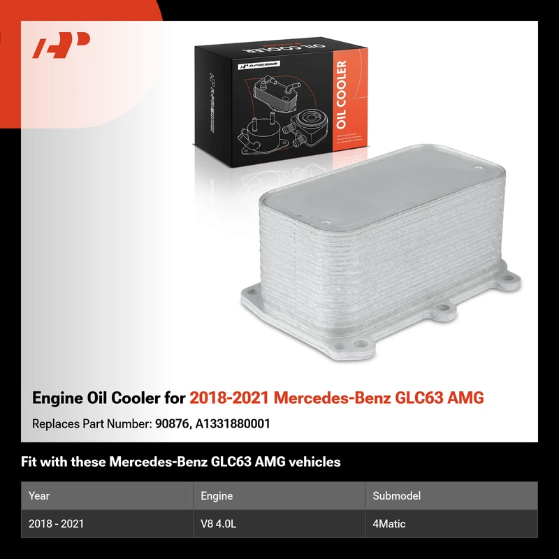 Engine Oil Cooler for 2018-2021 Mercedes-Benz GLC63 AMG