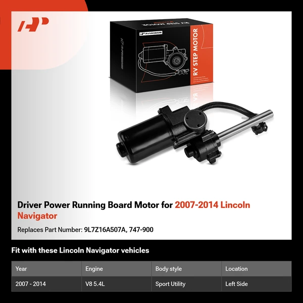 Driver Power Running Board Motor for 2007-2014 Lincoln Navigator