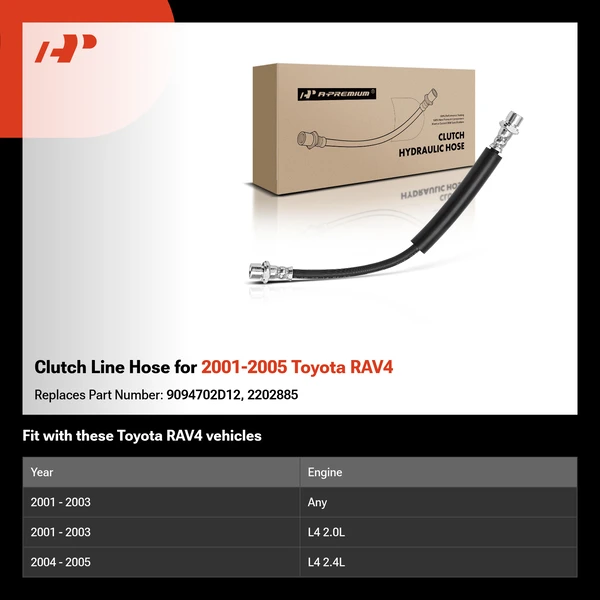 Clutch Line Hose for 2001-2005 Toyota RAV4