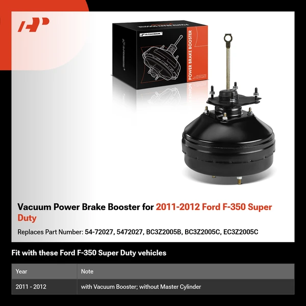 Vacuum Power Brake Booster for 2011-2012 Ford F-350 Super Duty