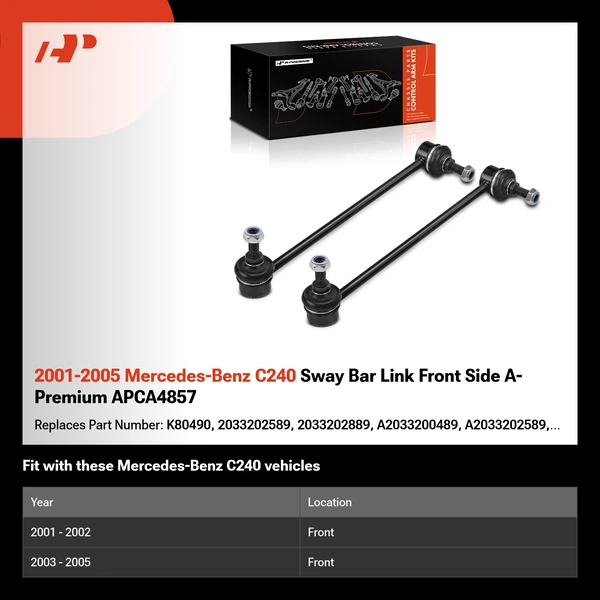 2001-2005 Mercedes-Benz C240 Sway Bar Link Front Side A-Premium APCA4857