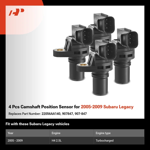 4 Pcs Camshaft Position Sensor for 2005-2009 Subaru Legacy