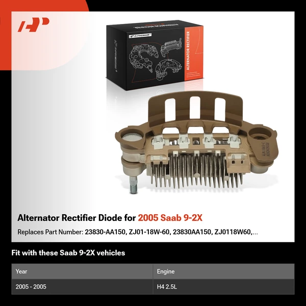 Alternator Rectifier Diode for 2005 Saab 9-2X