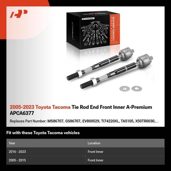 2005-2023 Toyota Tacoma Tie Rod End Front Inner A-Premium APCA6377