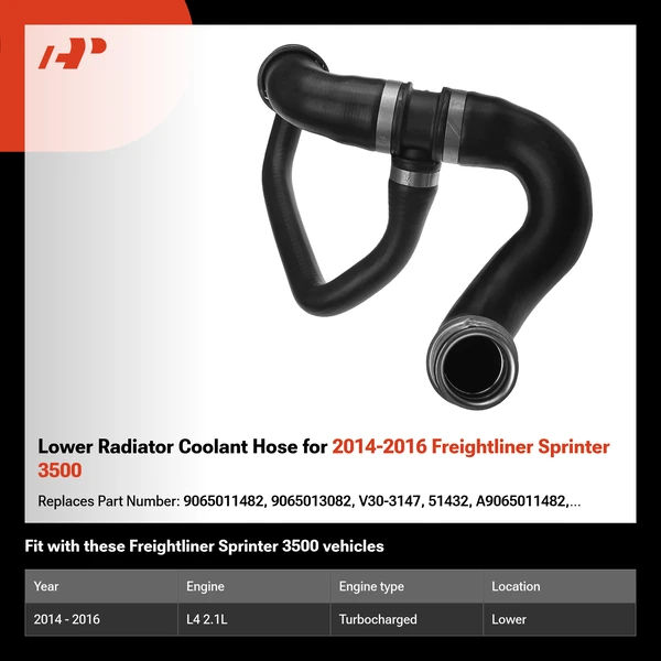 Lower Radiator Coolant Hose for 2014-2016 Freightliner Sprinter 3500