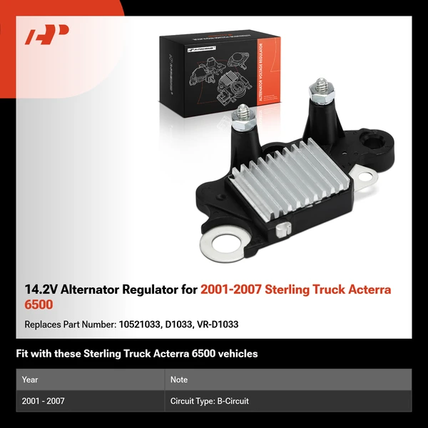 14.2V Alternator Regulator for 2001-2007 Sterling Truck Acterra 6500