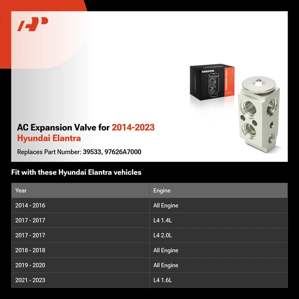 AC Expansion Valve for 2014-2023 Hyundai Elantra