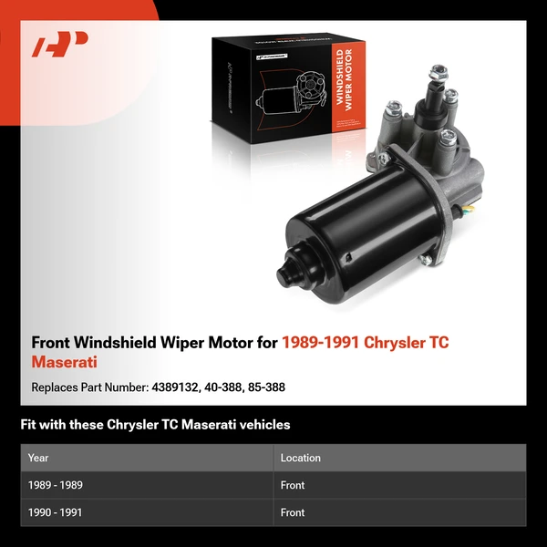 Front Windshield Wiper Motor  for 1989-1991 Chrysler TC Maserati