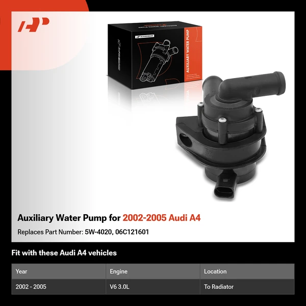 Auxiliary Water Pump for 2002-2005 Audi A4