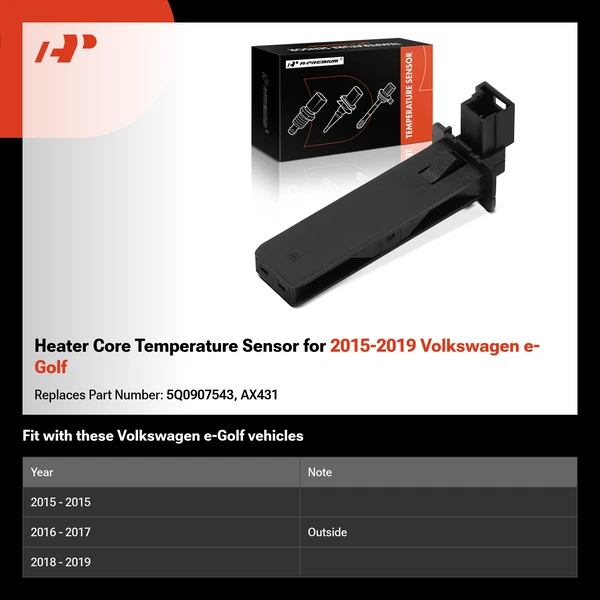 Heater Core Temperature Sensor for 2015-2019 Volkswagen e-Golf
