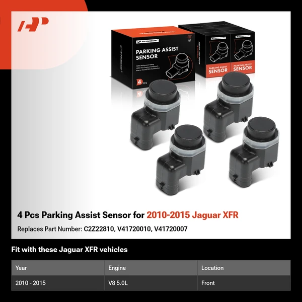 4 Pcs Parking Assist Sensor for 2010-2015 Jaguar XFR