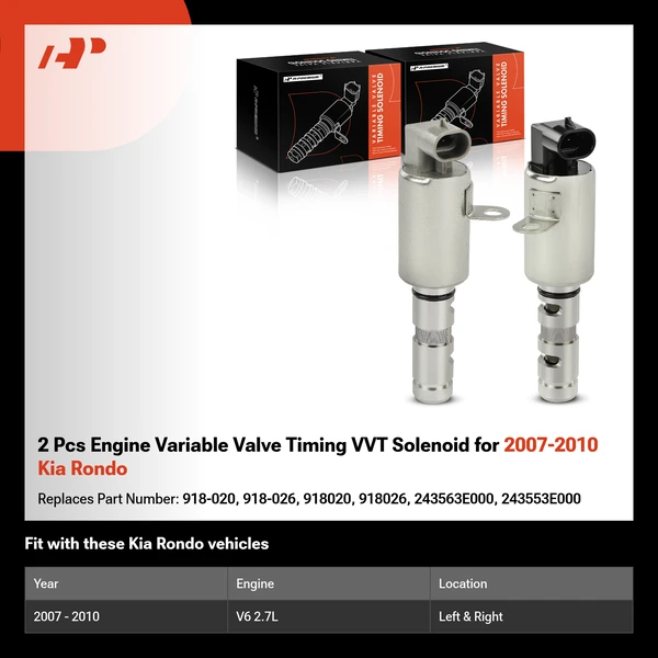 2 Pcs Engine Variable Valve Timing VVT Solenoid for 2007-2010 Kia Rondo