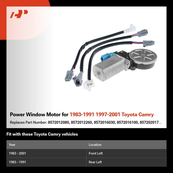 Power Window Motor for 1983-1991 1997-2001 Toyota Camry