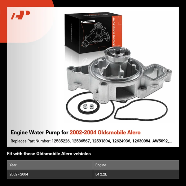 Engine Water Pump for 2002-2004 Oldsmobile Alero