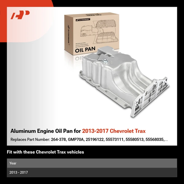 Aluminum Engine Oil Pan for 2013-2017 Chevrolet Trax