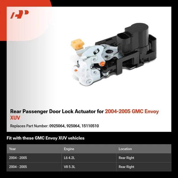 Rear Passenger Door Lock Actuator for 2004-2005 GMC Envoy XUV