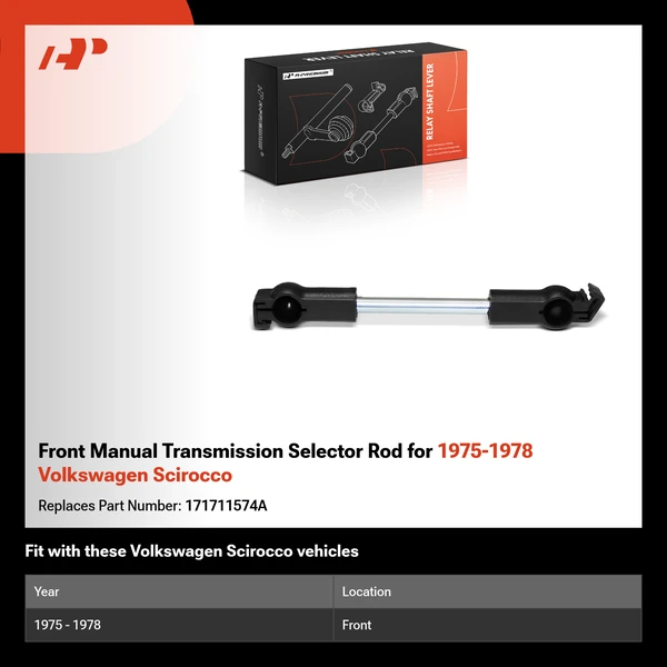 Front Manual Transmission Selector Rod for 1975-1978 Volkswagen Scirocco