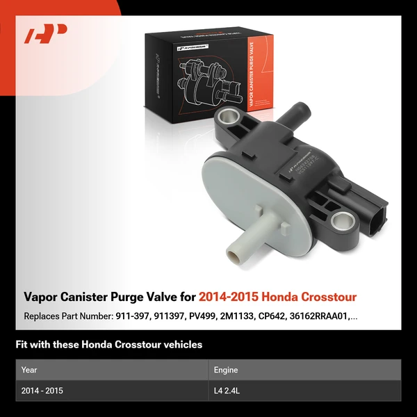 Vapor Canister Purge Valve for 2014-2015 Honda Crosstour