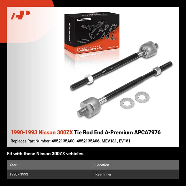 1990-1993 Nissan 300ZX Tie Rod End A-Premium APCA7976