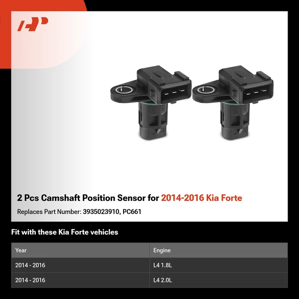 2 Pcs Camshaft Position Sensor for 2014-2016 Kia Forte