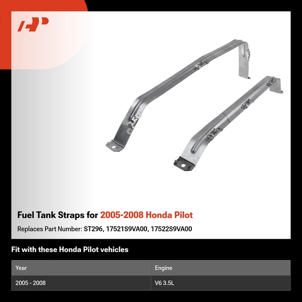 Fuel Tank Straps for 2005-2008 Honda Pilot
