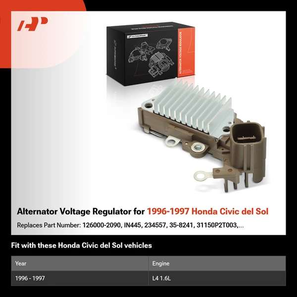 Alternator Voltage Regulator for 1996-1997 Honda Civic del Sol