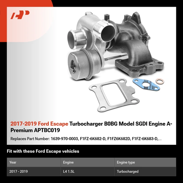 2017-2019 Ford Escape Turbocharger B0BG Model SGDI Engine A-Premium APTBC019